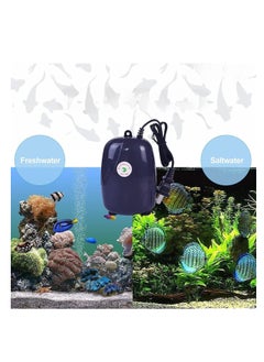 Generic Aquarium Air Pump with Dual Outlets for Whisper Quiet Operation Complete with Accessories Including 2 Air Stones and 2 Meters of Silicone Tubing for Optimal Oxygenation  - Image 4