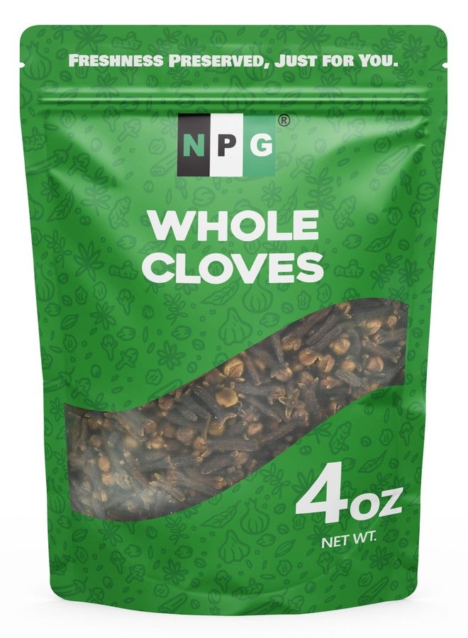 NPG Premium Whole Cloves Buds 4 Ounces, Strong Aroma and Flavor Cloves for Tea, Potpourri, Baking, Pomander balls, Meats, and Pumpkin Spices, Gluten Free, Non GMO, Non Irradiated - Image 1