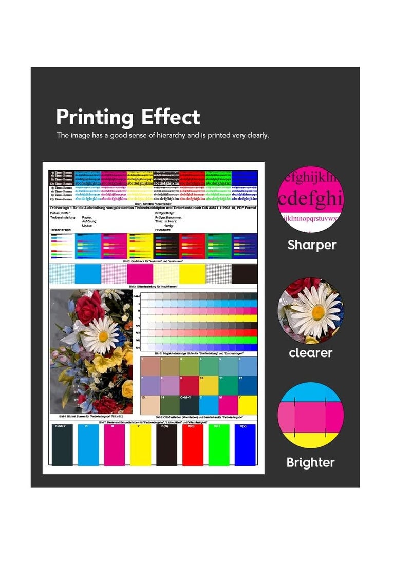 Terabyte GI-41 ink set 4-Pack (PigmentBlack Cyan Magenta Yellow) GI 41 Compatible for CANON PIXMA G1420/G2420/G2460/G3420/G3460  - Image 2
