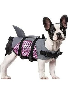 FEELING MALL Dog Life Jacket For Swimming With Waterproof Handle Adjustable Dogs Vest With Shark Fin Skin-Friendly Neoprene Lifesaver Water Safety,Pool, Beach Safety High Visibility Pet For Boating(S)  - Image 2