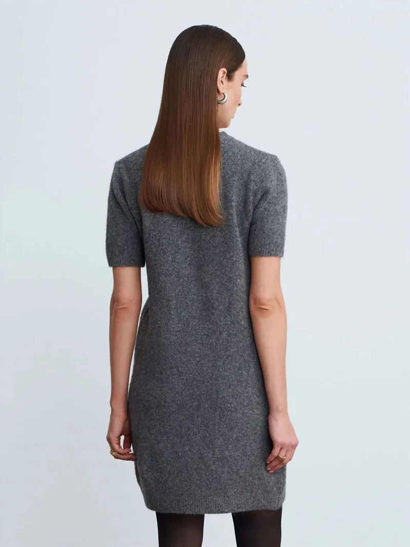 Dilvin DILVIN Ribbed Knit Mini Dress