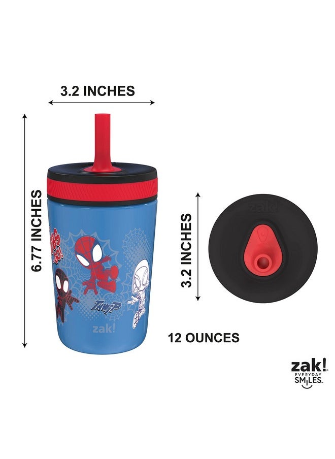 Zak Designs - Marvel Spiderman Kelso Toddler Cups For Travel Or At Home 12Oz Vacuum Insulated Stainless Steel Sippy Cup With Leakproof Design Is Perfect For Kids (Spidey And His Amazing Friends) - Image 1