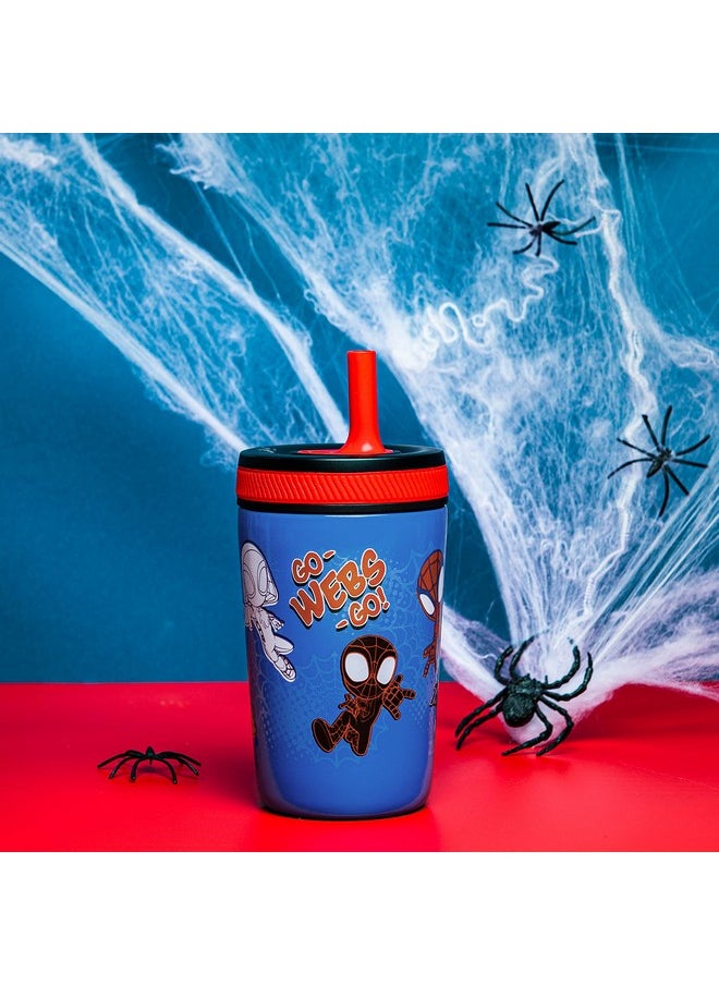 Zak Designs - Marvel Spiderman Kelso Toddler Cups For Travel Or At Home 12Oz Vacuum Insulated Stainless Steel Sippy Cup With Leakproof Design Is Perfect For Kids (Spidey And His Amazing Friends) - Image 1