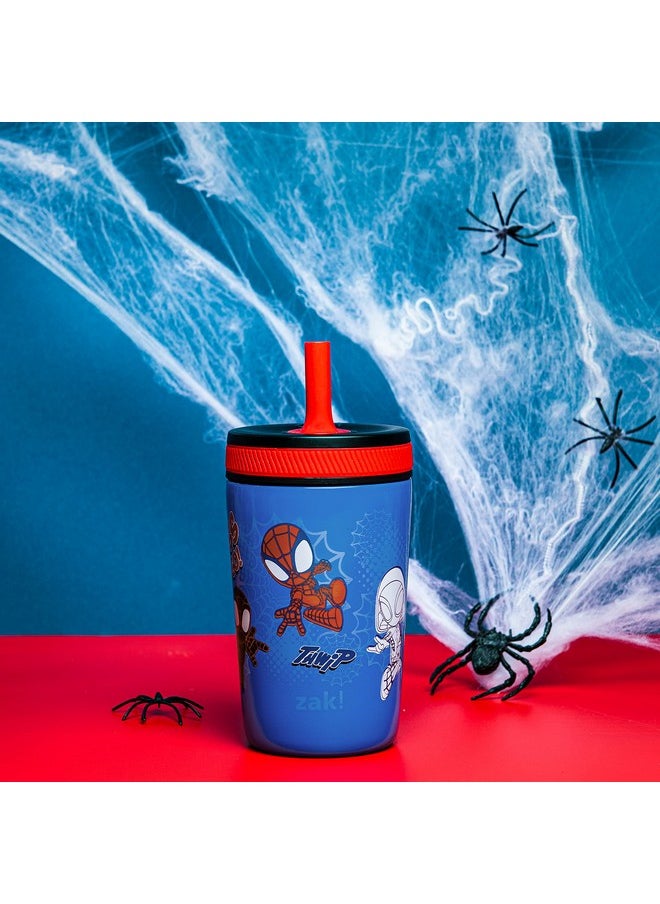 Zak Designs - Marvel Spiderman Kelso Toddler Cups For Travel Or At Home 12Oz Vacuum Insulated Stainless Steel Sippy Cup With Leakproof Design Is Perfect For Kids (Spidey And His Amazing Friends) - Image 1