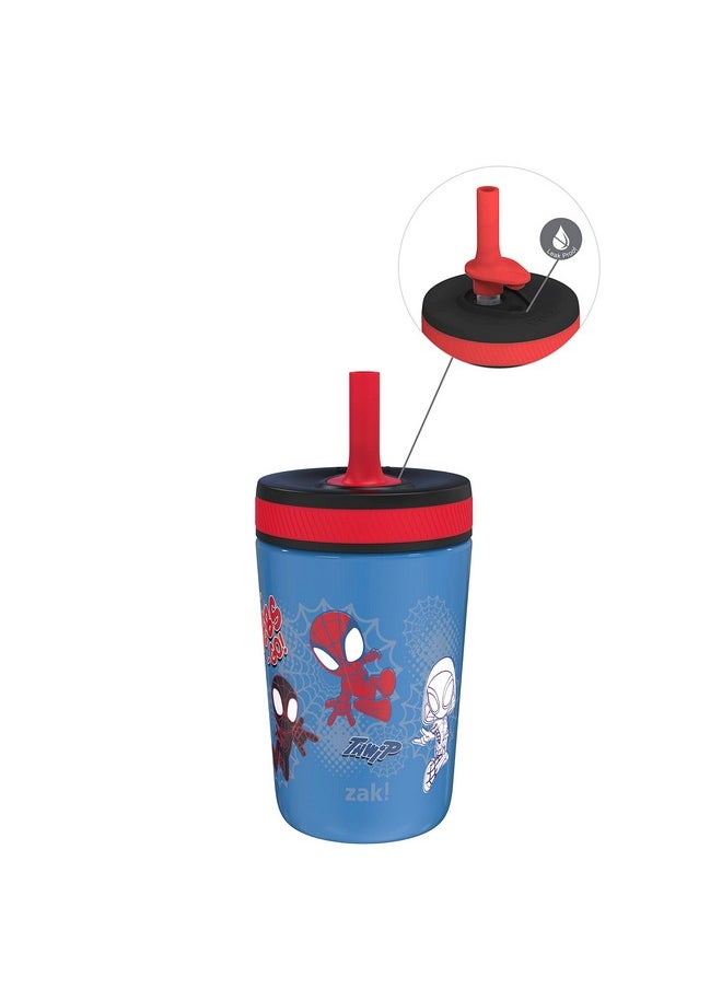 Zak Designs - Marvel Spiderman Kelso Toddler Cups For Travel Or At Home 12Oz Vacuum Insulated Stainless Steel Sippy Cup With Leakproof Design Is Perfect For Kids (Spidey And His Amazing Friends) - Image 1