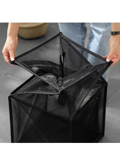 SUNBEET SUNBEET Laundry Hamper Bag with Handles DoubleLayer Collapsible Laundry Basket Foldable Dirty Clothes Mesh Popup Hamper for Washing Storage Kids Room Dorm or Travel PACK OF 2  - Image 2