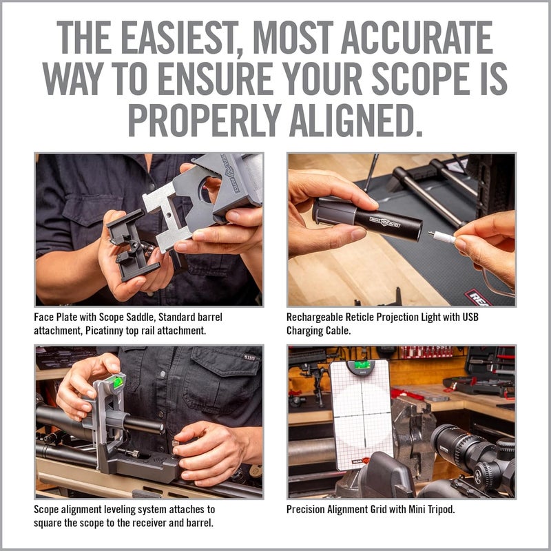 Real Avid Scope Leveling Kit & Precision Scope Level System, Complete Scope Mounting Kit for Mounting, Aligning & Leveling Rifle Scopes, Perfect Tool for Armorers & Hunters - Image 5