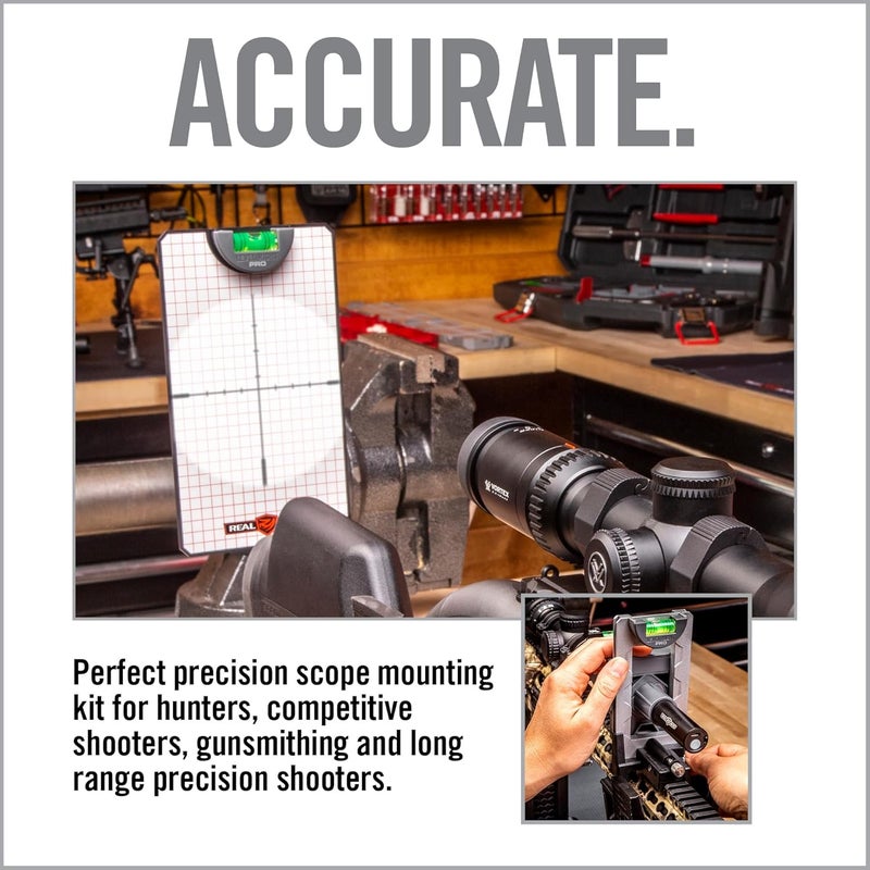 Real Avid Scope Leveling Kit & Precision Scope Level System, Complete Scope Mounting Kit for Mounting, Aligning & Leveling Rifle Scopes, Perfect Tool for Armorers & Hunters - Image 4