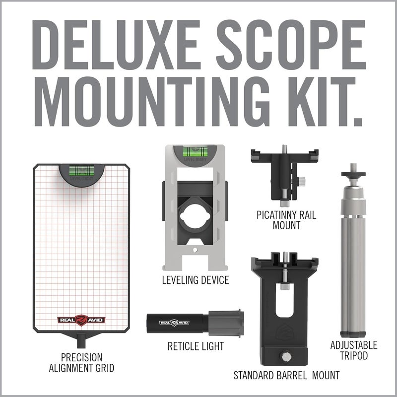 Real Avid Scope Leveling Kit & Precision Scope Level System, Complete Scope Mounting Kit for Mounting, Aligning & Leveling Rifle Scopes, Perfect Tool for Armorers & Hunters - Image 2