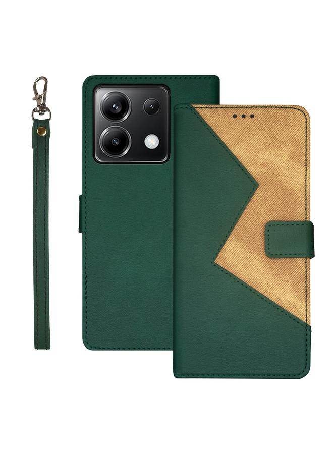 The Bros Case For Xiaomi Poco X6 5G Two-color Splicing Leather Phone Case