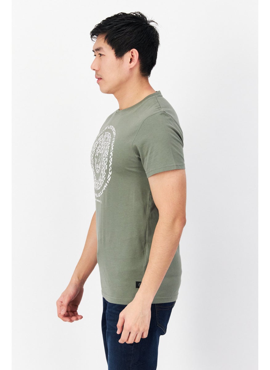 Men Crew Neck Short Sleeves Printed T-Shirt, Sage - pzsku/ZD0448F2E38C9B179702EZ/45/_/1729779371/03eb6950-8018-413e-848d-2d5cb49e841d