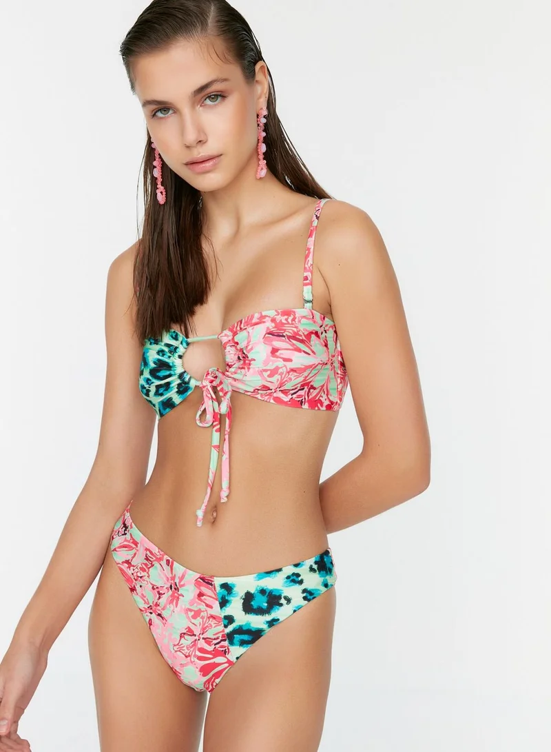 trendyol Colorblock Printed Bikini Bottom