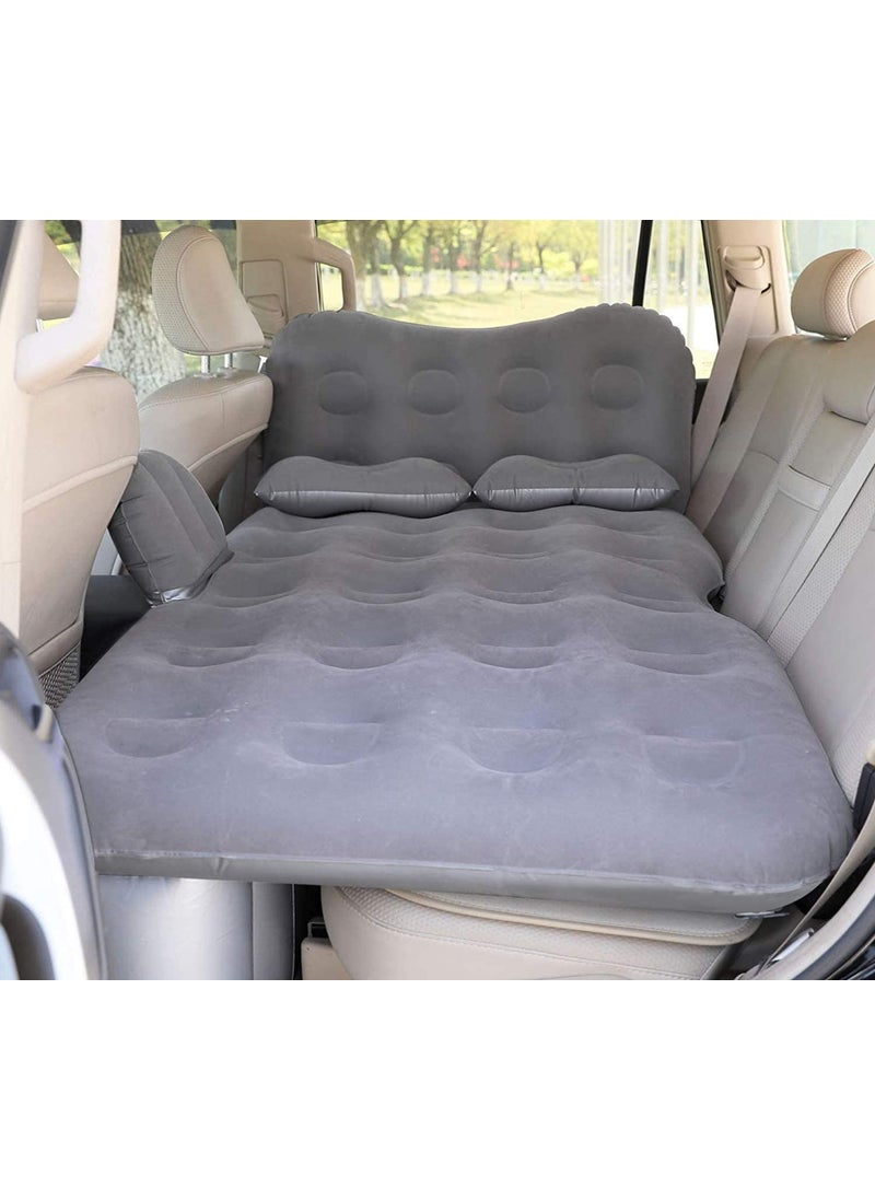 SAYGOGO SAYGOGO Inflatable Travel Mattress  Thickened Camping Bed Sleeping Pad with Air Pump 2 Pillows for SUV Sedan Pickup Back Seat  Grey 
