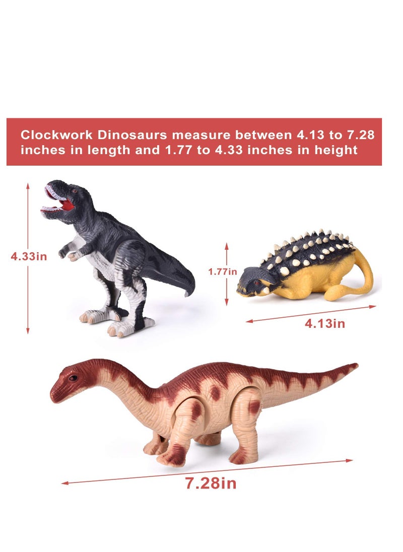 SYOSI - 12 PCS Dinosaur Wind Up Toy for Kids, Toddler Bath Pool Clockwork Animal Toys Bulk Flip Walking Jumping, Dino Theme Birthday Christmas Party Supplies Favors Gifts Stocking Stuffers - Image 1