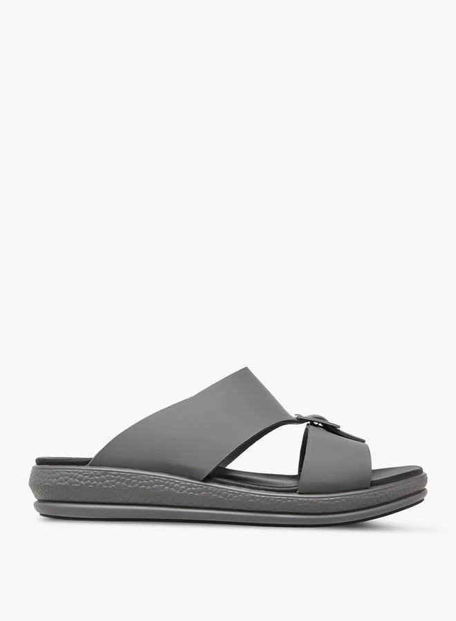 LBL by Shoexpress Buckle Accent Slip-On Sandals