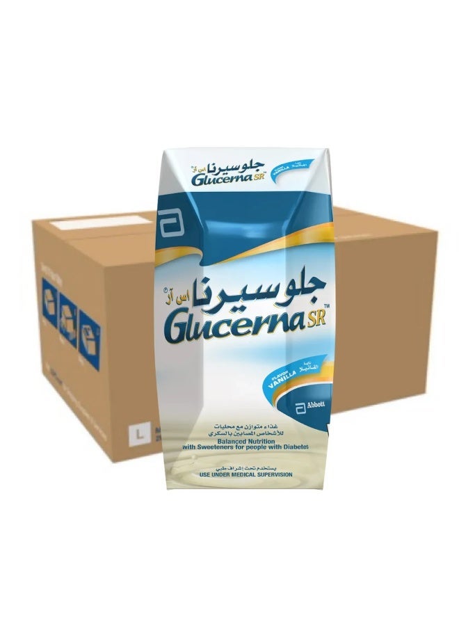 Glucerna SR Nutritional Drink for Diabetics, Vanilla Flavor, 18 x 200 ml - Image 1