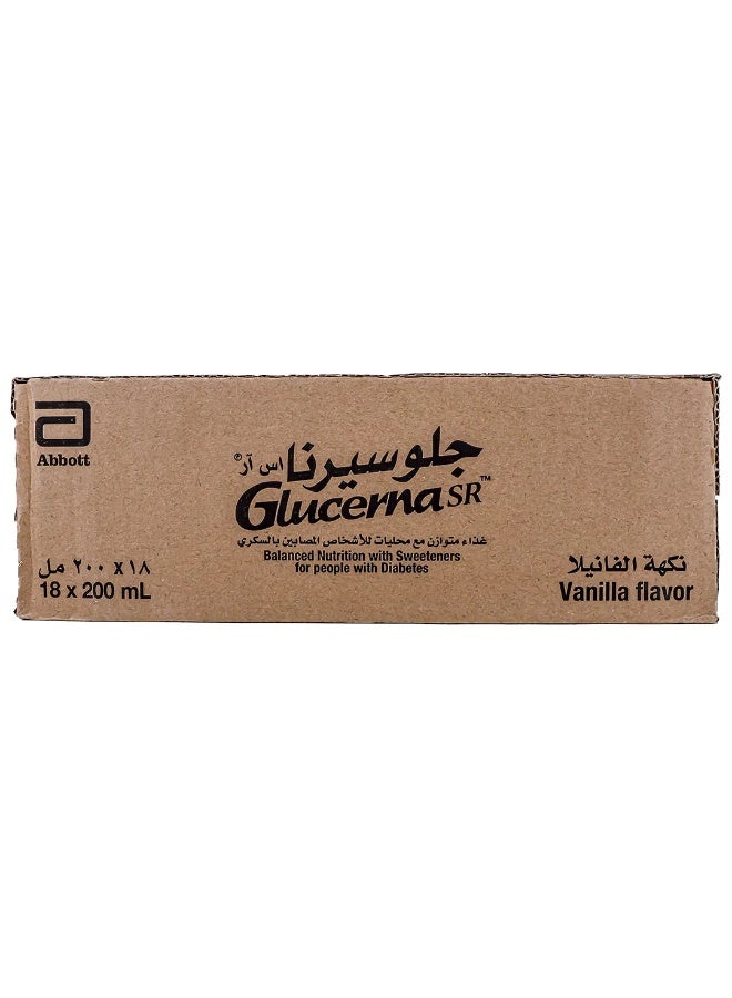 Glucerna SR Nutritional Drink for Diabetics, Vanilla Flavor, 18 x 200 ml - Image 2