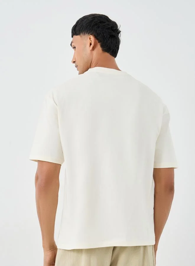 Styli Styli Solid Oversized Crew Neck T-Shirt