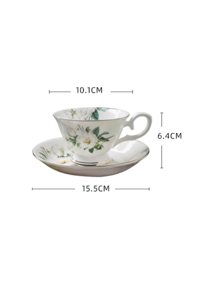 English Black Tea Cups Coffee cup with saucer, Afternoon Tea Ceramic Coffee Cups, Bone China Cups and Saucers Sets  - Image 4