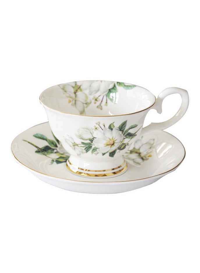 English Black Tea Cups Coffee cup with saucer, Afternoon Tea Ceramic Coffee Cups, Bone China Cups and Saucers Sets  - Image 1