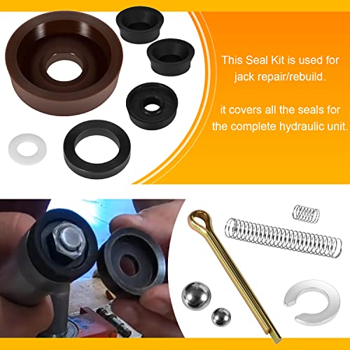 Deargooday Seal Replacement Repair Rebuild Kit for Floor Jack Hein Werner WS Model 1-1/2 Ton (16PCS) - Image 3