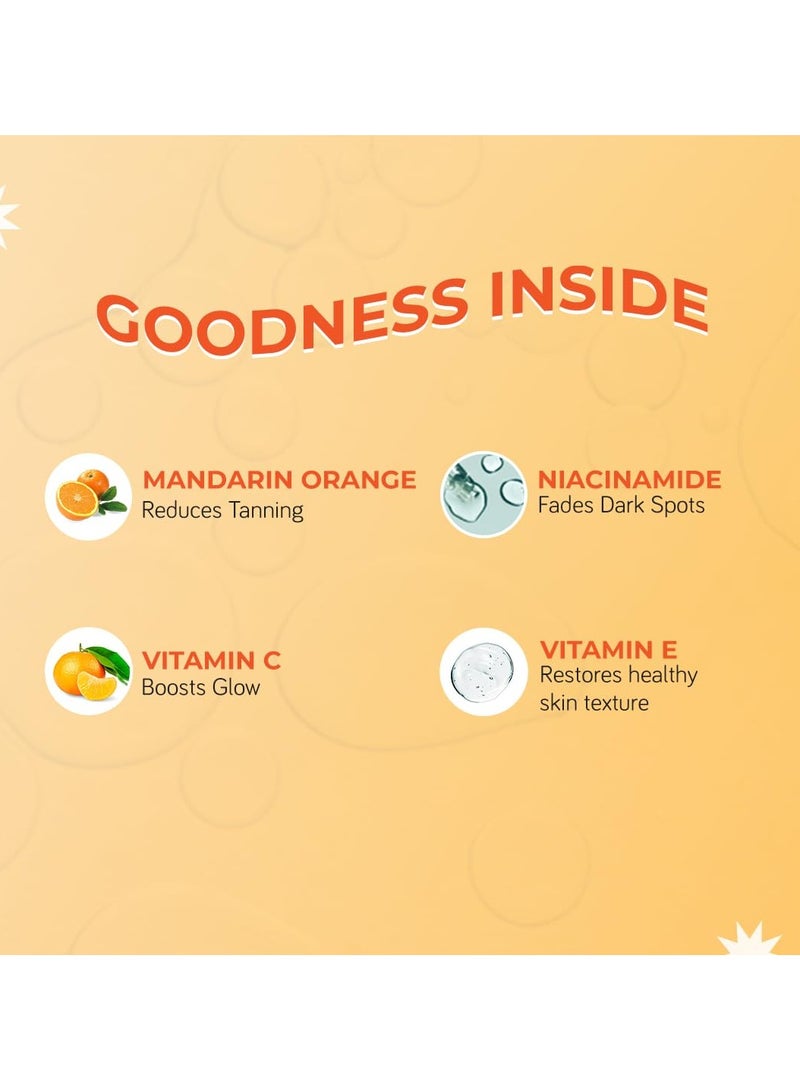 Moody Vitamin C Daily Moisturising Body Lotion Serum with Niacinamide, Mandarin Orange, Jojoba Oil for Deep Nourishing & Visibly Glowing Skin |Reduces Tan For Women & Men| 200ml - Image 3