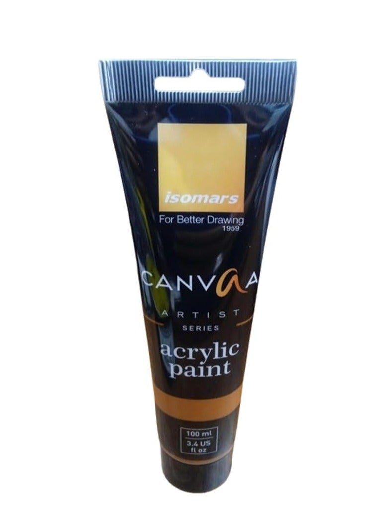 Isomers Canvaa Acrylic Paint 100ml Vibrant Pigmented & Fadeproof Colors - ARTIST SERIES - For Canvas Painting, Scrap Book, Paper Board, Wood & Terracotta Burnt Umber - Image 1