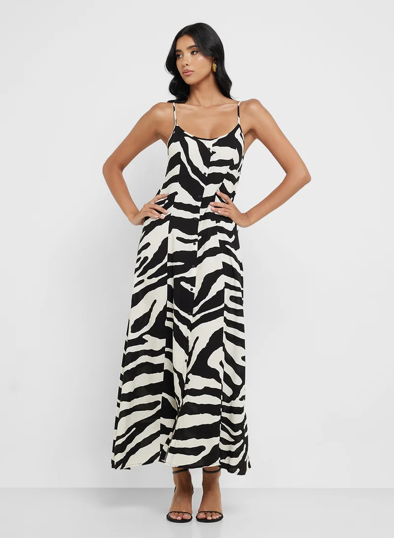 ONLY Zebra Print Maxi Dress
