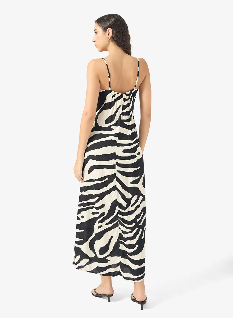 اونلي Zebra Print Maxi Dress
