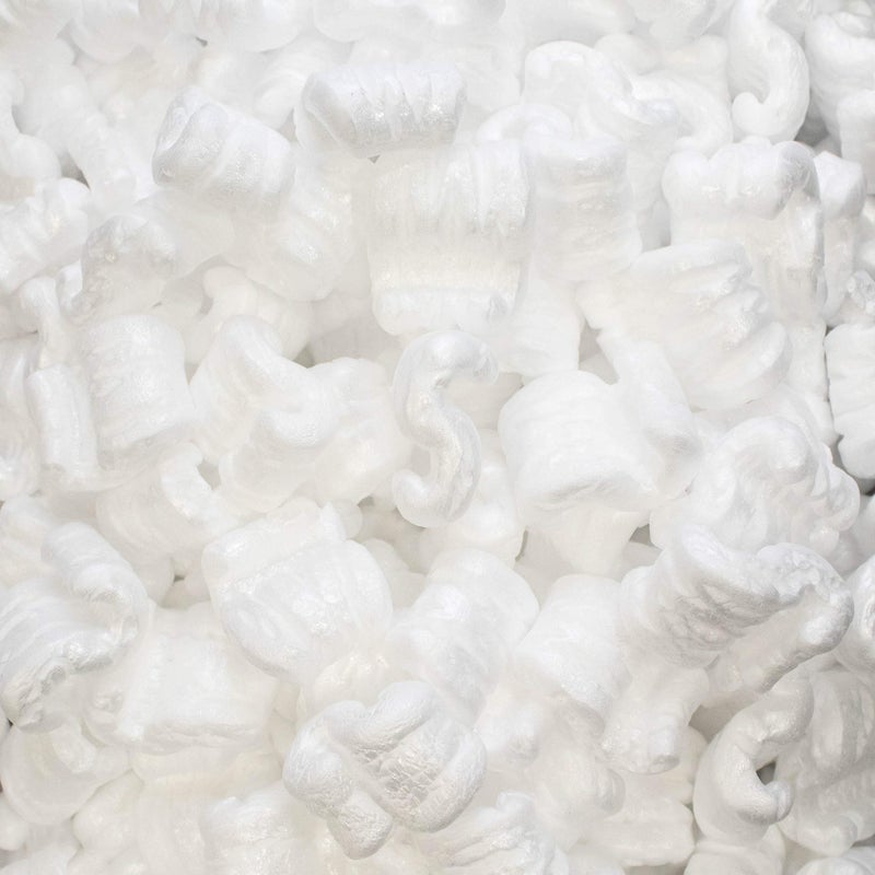 Magicwater Supply - 1 Cu Ft - White Packing Peanuts - Anti-Static S Shaped Cushion for Shipping, Void Filling & Storage - Protect Your Goods
