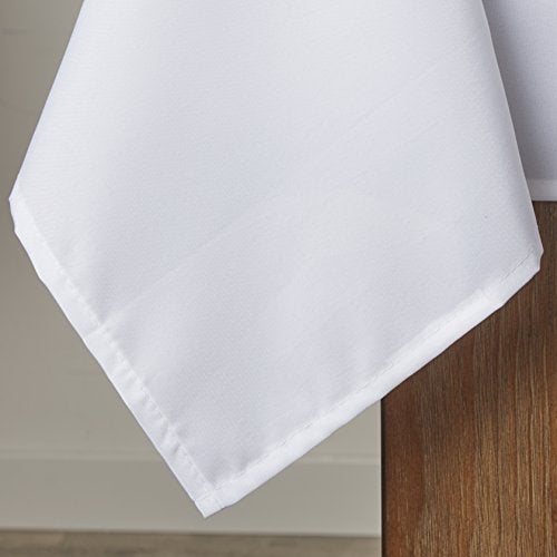 Violet Linen Solid Liner Tablecloth White 52" X 70" Oblong/Rectangle - Image 2