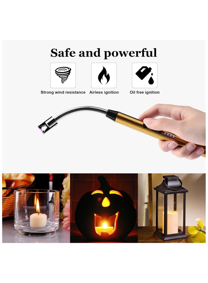ماركة غير محددة ولاعة كهربائية قابلة للشحن عبر USB Type-C باللون الذهبي  - Image 3