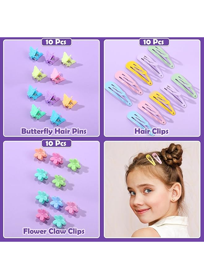 KASTWAVE Hair Ties For Baby Girls 360Pcs Colorful Baby Elatic Hair Bands Set With Hair Clips And Hair Tail Tools Ponytail Holders Hair Accessories For Toddler Girls Kids - Image 4