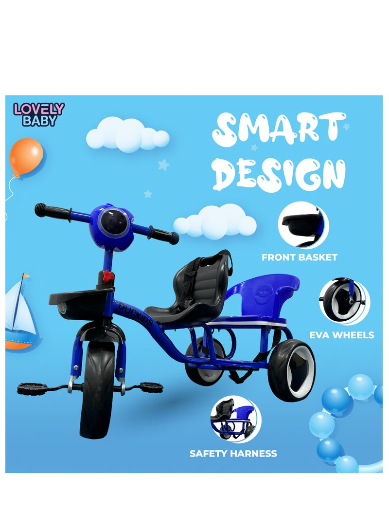Duckids Tricycle LB 775 2 Seater Tricycle for Kids - Image 5