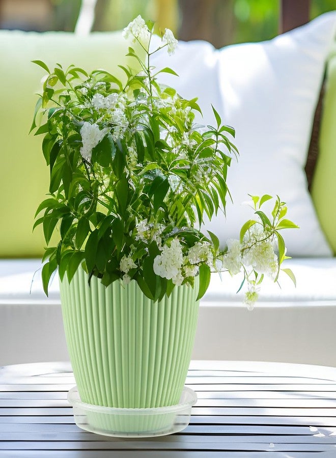 RooTrimmer 5 Pack Plant Saucer 10 Inch Clear Plant Trays for Pots Thickened Transparent Plant Saucer Tray Indoor and Outdoor Pot Saucer - Image 3