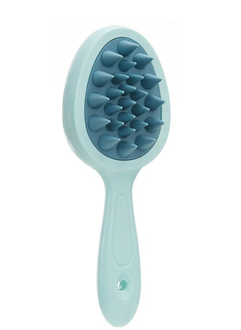 2-in-1 Scalp Massager Shampoo Brush, Scalp Scrubber for Hair Growth & Dandruff Removal, Hair Scrubber with Soft Silicone Bristles, Wet Dry Scalp Exfoliator for Scalp Care, Green