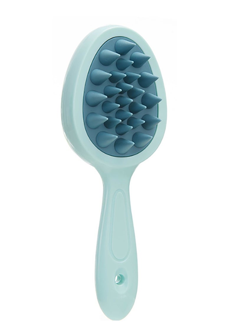 2-in-1 Scalp Massager Shampoo Brush, Scalp Scrubber for Hair Growth & Dandruff Removal, Hair Scrubber with Soft Silicone Bristles, Wet Dry Scalp Exfoliator for Scalp Care, Green