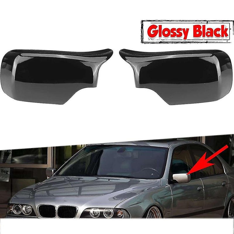 Auto Mirror Covers: Brand New ABS Material Black Color - Front Left Right Side Placement for BMW 3 Series E46 BMW 5 Series E39 - Image 2
