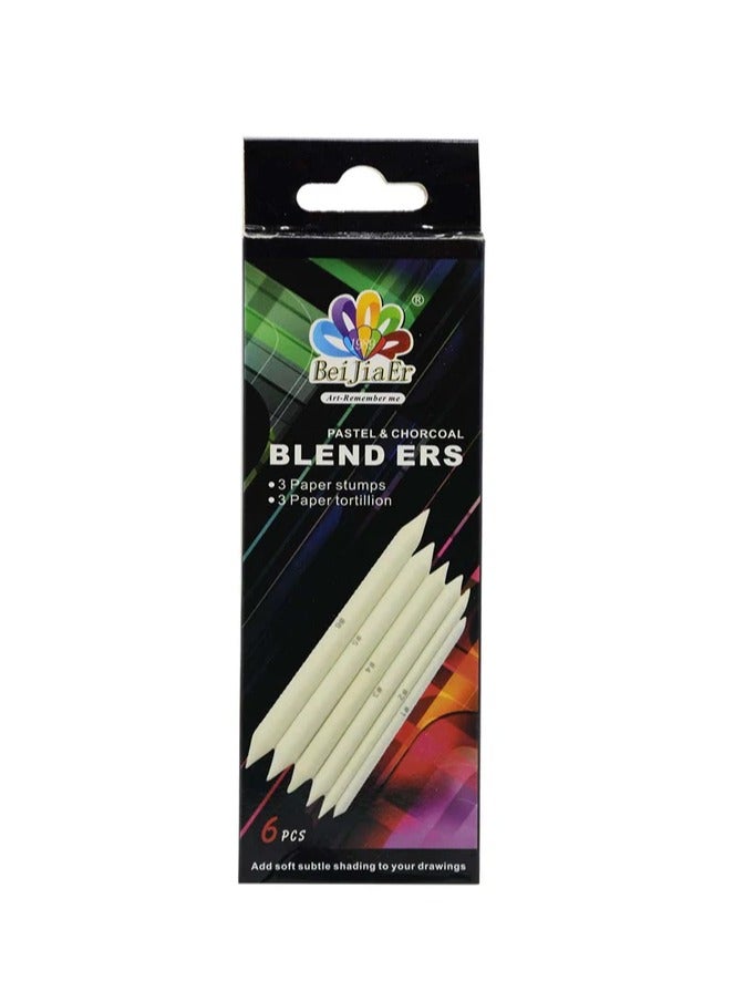 BeiJiaEr Blenders for Pastel and Charcoal 6 Pieces - Image 1