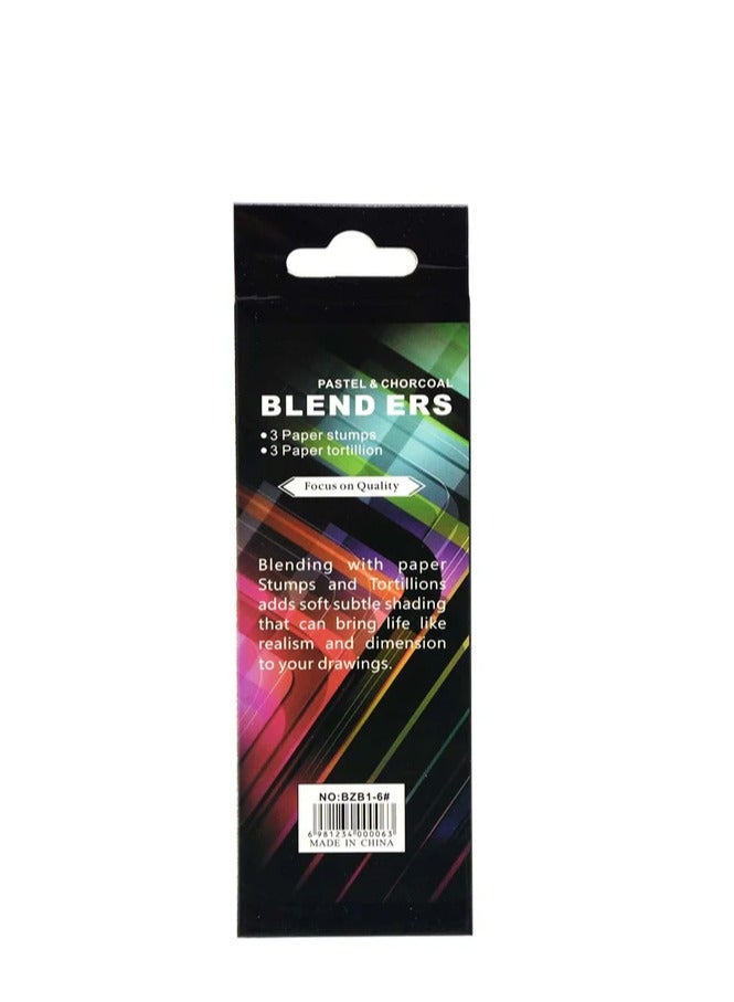 BeiJiaEr Blenders for Pastel and Charcoal 6 Pieces - Image 3