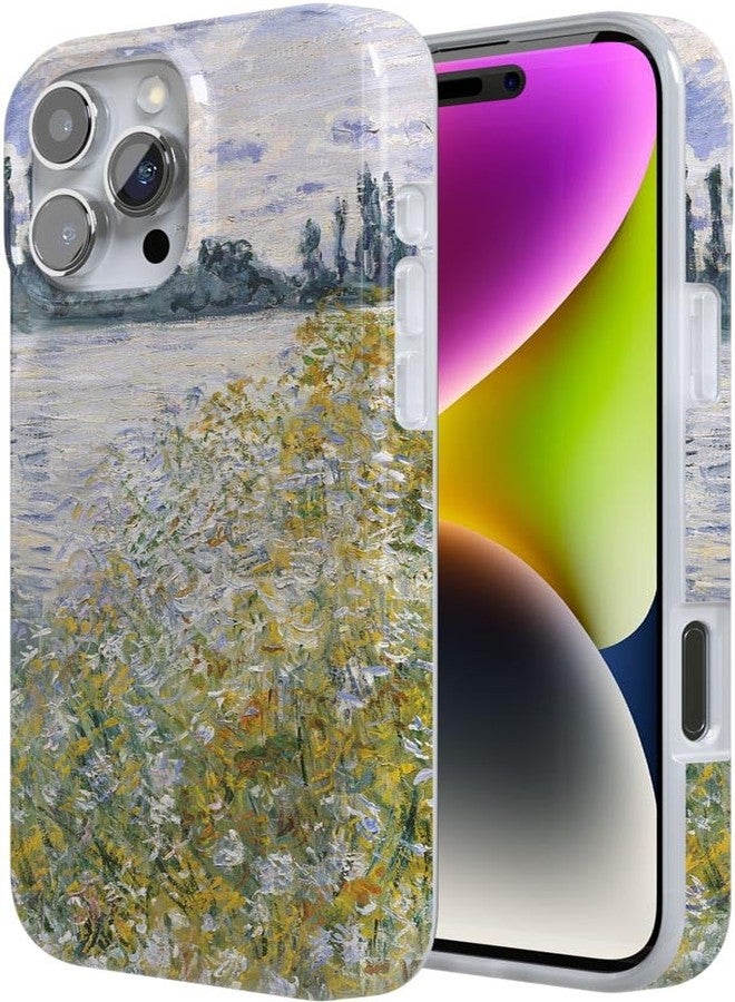 Casely جراب Casely لهاتف iPhone 16 Pro | منظر صيفي مستوحى من مونيه | سلسلة متحف المتروبوليتان | تصميم كلاسيكي فائق النحافة | متوافق مع MagSafe - Image 3