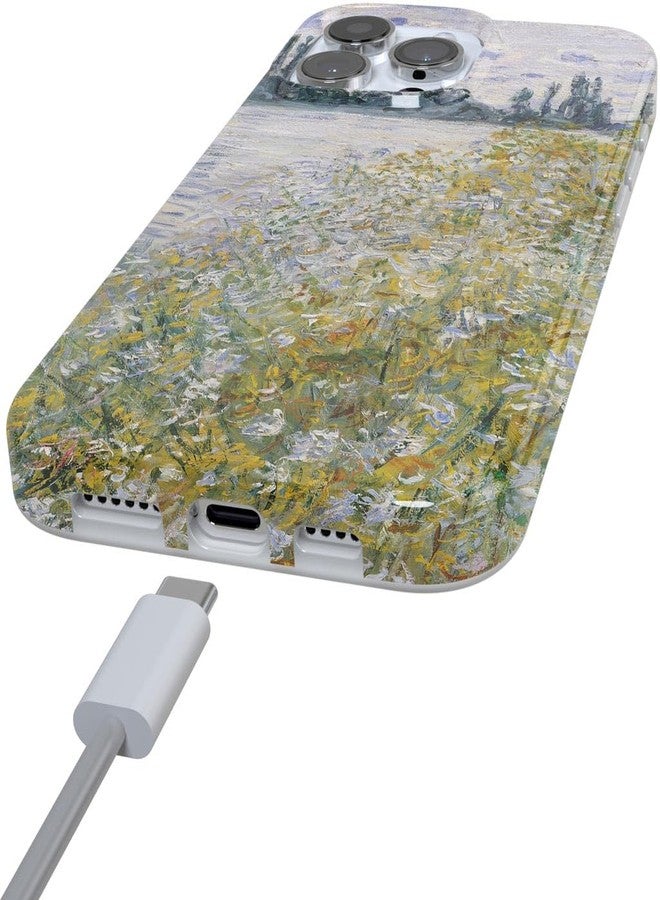 Casely جراب Casely لهاتف iPhone 16 Pro | منظر صيفي مستوحى من مونيه | سلسلة متحف المتروبوليتان | تصميم كلاسيكي فائق النحافة | متوافق مع MagSafe - Image 2