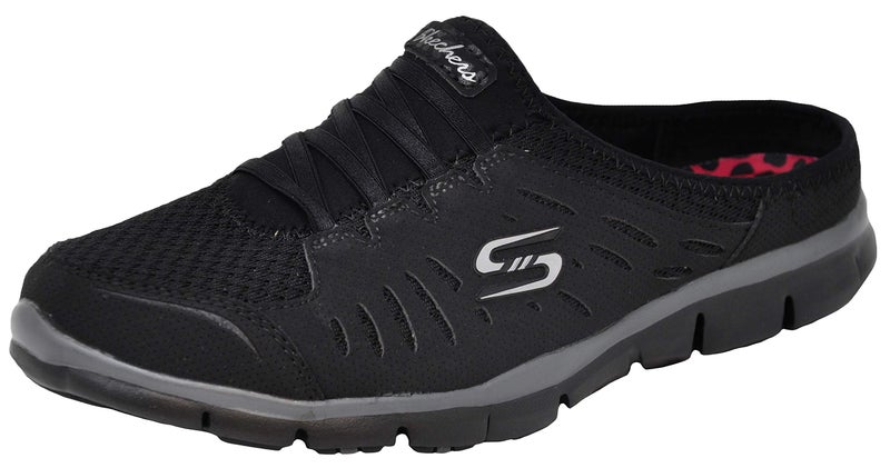 Skechers Sport Women's Gratis-No Limits Slip-On Mule Sneaker, Black, 6.5 W US - Image 1