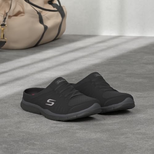 Skechers Sport Women's Gratis-No Limits Slip-On Mule Sneaker, Black, 6.5 W US - Image 2