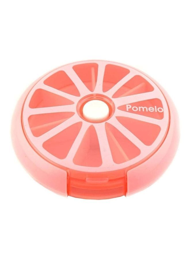 NIBEMINENT 7-Grid Fruit Shaped Portable Medicine Pills Box Pink - Image 2