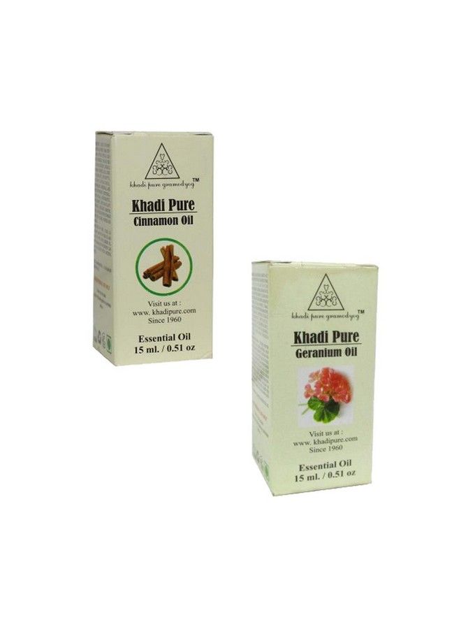 Cinnamon & Geranium Essential Oil 15 Ml (Pack Of 2)