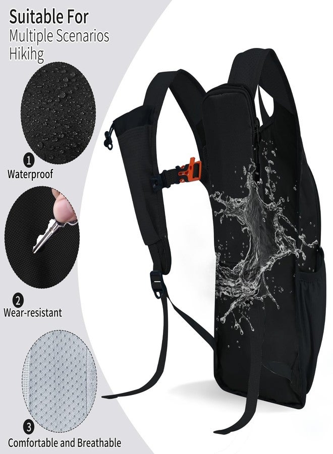 HIGH EXPERIENCE Hiking Backpack 10L/15L Small Daypack Lightweight Packable Travel Foldable Water Resistan for Women Men (Black, 10L) - Image 4