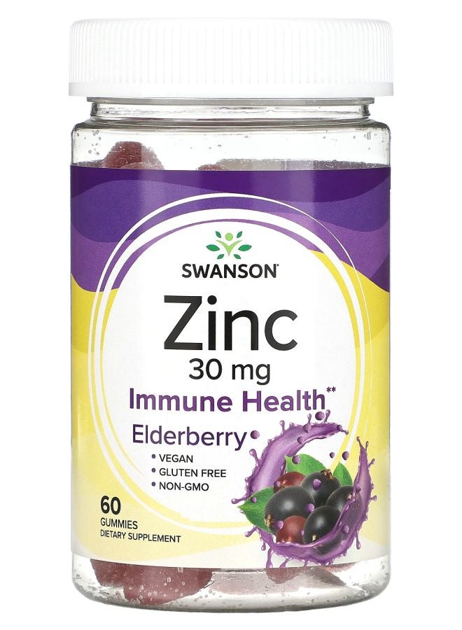 SWANSON Zinc 30 mg 60 Gummies