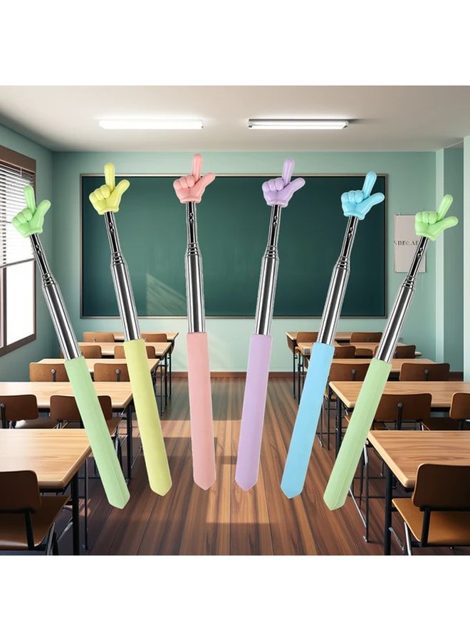 Retractable Teaching Pointer Pink Extendable Metal Tip Ergonomic Grip Classroom Presentation Aid - Image 1
