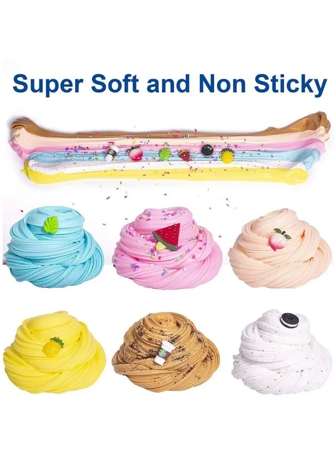 A box with 9 different colors。Butter Slime Fluffy Slimes Plasticine Making Kids Toy Putty Snail Toy Kids Slime Cream Cloud Plasticine Gifts Toys for Children - Image 4